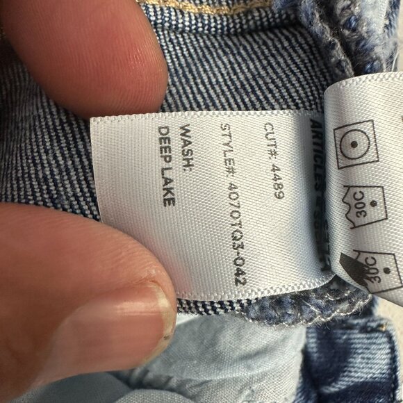 Articles Of Society The Jones High Rise Slim Ankle Jeans Size 6 Deep Lake Denim - Picture 10 of 10